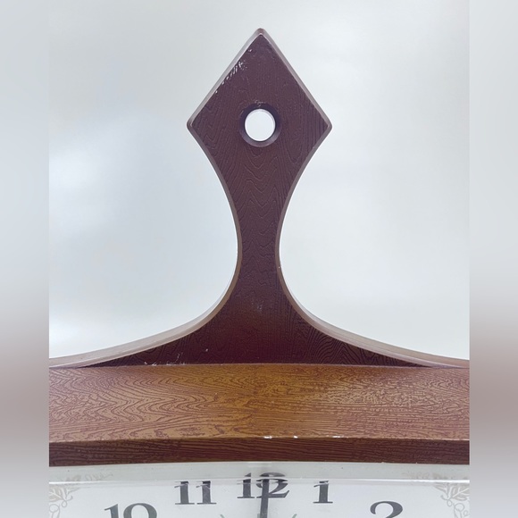 Vintage General Electric Kitchen Wall Clock Plug In Wood Look, Model 2155 GUC - Picture 4 of 9